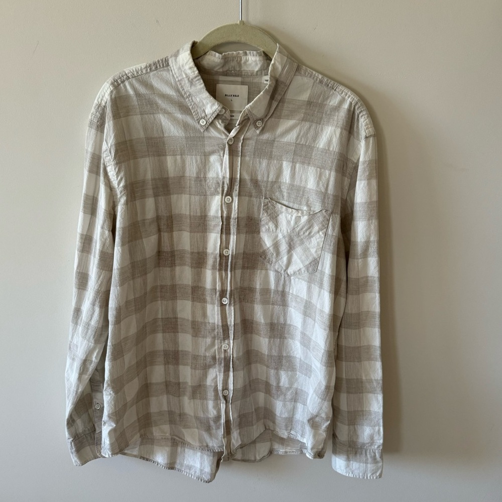 Billy Reid Button Front Top Size Large Standard F… - image 1